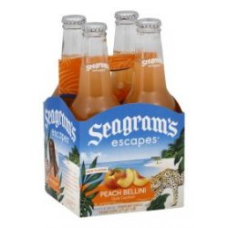 Seagrams Peach Bellini 11.2oz 4pk Btl - Luekens Wine & Spirits