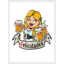 Tarjeta Felicitación _ jarras cerveza_para incluir con tú mensaje en el pedido - Cervezas Diferentes