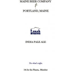 Maine Beer Company Lunch IPA 16 oz. Bottle - Petite Cellars