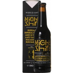 HORIZONT Brewing Night Shift Vintage 2025 / Russian Imperial Stout Aged In Rhum And Vanilla Macadamia Rum Barrels HORIZONT Brewing Night Shift Vintage 2025 / Russian Imperial Stout Aged In Rhum And Vanilla Macadamia Rum Barrels