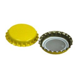 Crown Caps for Beer Bottles - Yellow - 40 Pack - Brewbitz Homebrew Shop