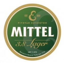 Elvington Brewery Mittel 3.8 Lager 20L (A-Type Keg) - Pivovar