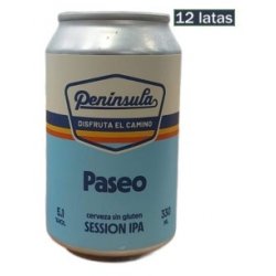 Peninsula Paseo Session IPA sin gluten 12x33cl - MilCervezas