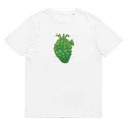 Ārpus Hop Heart organic cotton t-shirt (white) - Ārpus Brewing