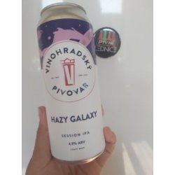 Vinohradský pivovar Hazy Galaxy Session IPA 12°4,9% 0,5l - Pivní lednice