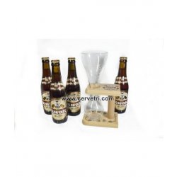 Estuche Kwak 4X33 cl. + copa y soporte madera - Cervetri