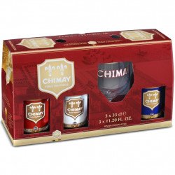 Estuche Chimay Trilogy 3*33 Cl + 1 Vaso - Cervezasonline.com