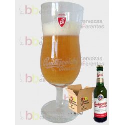 Budejovicky Budvar Pack 6 botellas 33 cl y 1 copa - Cervezas Diferentes
