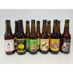 La Masovera M4 - Pack 12 (2 de cada) - Cervesa artesana Cabalera, Truja Fera, Pubilla, Cop de Falç, Codonyera y Safranera - La Masovera