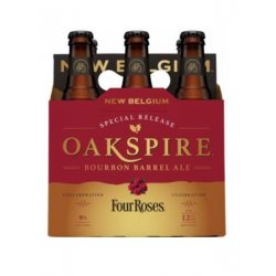 NEW BELGIUM OAK SPIRE FOUR ROSES BOURBON BARREL AGED  ALE 12oz 6PK BOTTLES - Schaefer’s