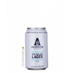 Anderson Craft Ales  New Zeland Lager - Glasbanken