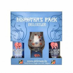 Pack Delirium Tremens Discovery 4 botellas + Copa Tulipa - Barbudo Growler