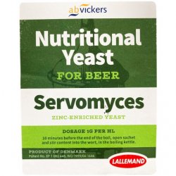 SERVOMYCES, NUTRIENTE PARA LEVADURA 10 GRAMOS - Insumos Cerveceros de Occidente