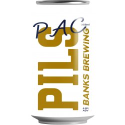 Banks Brewing Pac Pils West Coast Pilsner 355ml  Barrel & Batch - Barrel & Batch