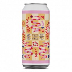 Heyday Vices & Vines Blood Orange Brut IPA 440mL - The Hamilton Beer & Wine Co