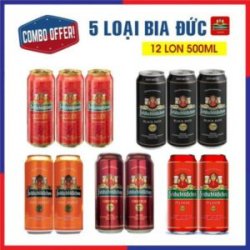 Combo 12 Lon  Đức Feldschlobchen – 6 Loại – Lon 500ml - BIA NHẬP ĐÀ NẴNG