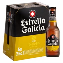 Cerveza Estrella Galicia sin gluten pack de 6 botellas de 25 cl. - Carrefour España