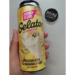 Funky Fluid Gelato: Yellow Kiwi & Banana Shake