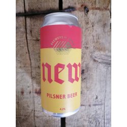 Newbarns Pilsner Beer 4.2% (440ml can) - waterintobeer