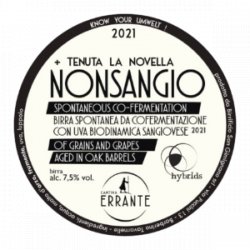 Cantina Errante Nonsangio 2021 - Beer Dudes