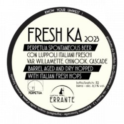 Cantina Errante Ka 2023 (75cl) - Beer Dudes