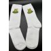 White Crew Socks  Embroidered 