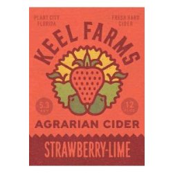 Keel Farms Strawberry Lime Cider 12oz 6pk Cn - Luekens Wine & Spirits