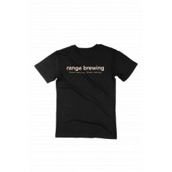 Range Brewing Classic Logo Tee - Black & Salmon - Range Brewing