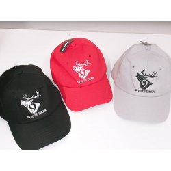 9 White Deer Embroidered Baseball Caps - 9 White Deer