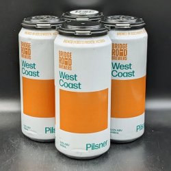 Bridge Road West Coast Pilsner Can 4pk - Saccharomyces Beer Cafe