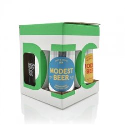Modest Beer Gift Pack 3 x 440ml Cans + Branded Glassware - KWM Wines & Spirits