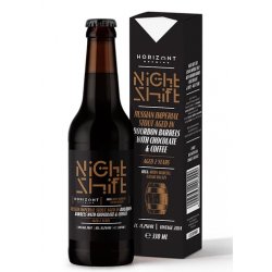 Night Shift Vintage 2024    Russian Imperial Stout Bourbon hordóban 2 évig érlelve csokoládéval és kávéval - Horizont Brewing