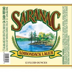 Saranac Brewery (F.X. Matt Brewing Co.) Saranac Adirondack Lager