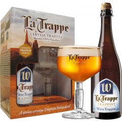 Kit La Trappe Witte - 1 grf 750ml+1taça250ml - Confraria  Paulistânia