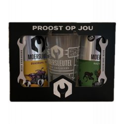   Moersleutel Cadeauverpakking 2-pack + glas - Bierwinkelier