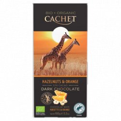 Cachet Puur 55% Hazelnoot Appelsien 90Gr - Belgian Beer Heaven