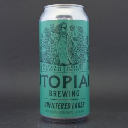 Utopian - Unfiltered Lager - 4.7% (440ml) - Ghost Whale