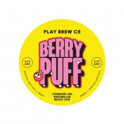 Play Brew Co, Berry Puff, Strawberry & Marshmallow Mousse Sour, 6.0%, 440ml - The Epicurean