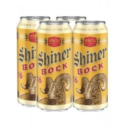 SHINER BOCK 16oz 4PK CANS - Schaefer’s