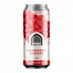 Vault City, Strawberry Sundae, Strawberry Smoothie Sour, 5.0%, 440ml - The Epicurean