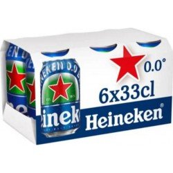 Heineken BiÃre sans alcool 0.0% 0.0Â° 33cl (pack de 6) - Selfdrinks