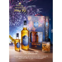 Hộp quà Phụ Tử  2 chai rượu Imperial Blue Whisky 700ml & 180ml - First Beer – Bia Nhập Khẩu Giá Sỉ