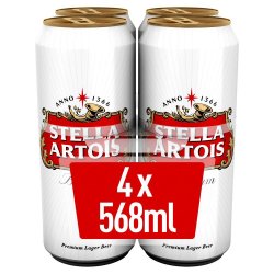 Stella Artois Premium Lager 4x568ml - Fountainhall Wines