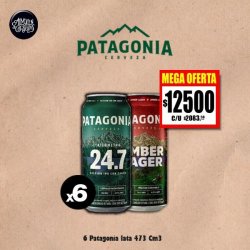 MEGA OFERTA - Patagonia Lata 473 Cm3 x6 - Almacén de Cervezas