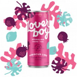 Loverboy Sparkling Hard Tea Hibiscus Lime 24 pack12 oz cans - Beverages2u