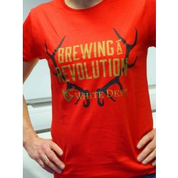 9 White Deer Screen Printed  Brewing a Revolution - 9 White Deer