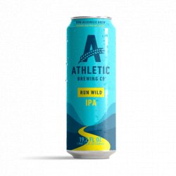 Athletic Brewing Run Wild IPA Non-Alcoholic Beer - New Size - 19.2oz - Proofnomore