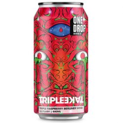One Drop Brewing Triple Take Raspberry Berliner Sour 440ml BB 310524 - The Beer Cellar