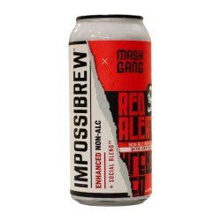 Mash Gang  MG X Impossibrew  Red Alert  0.5%  Red Ale  440ml - The Alcohol Free Co