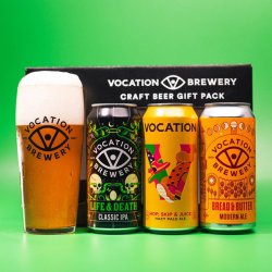 Vocation IPA Craft Beer Gift Set  3 Cans & Glass - Vocation